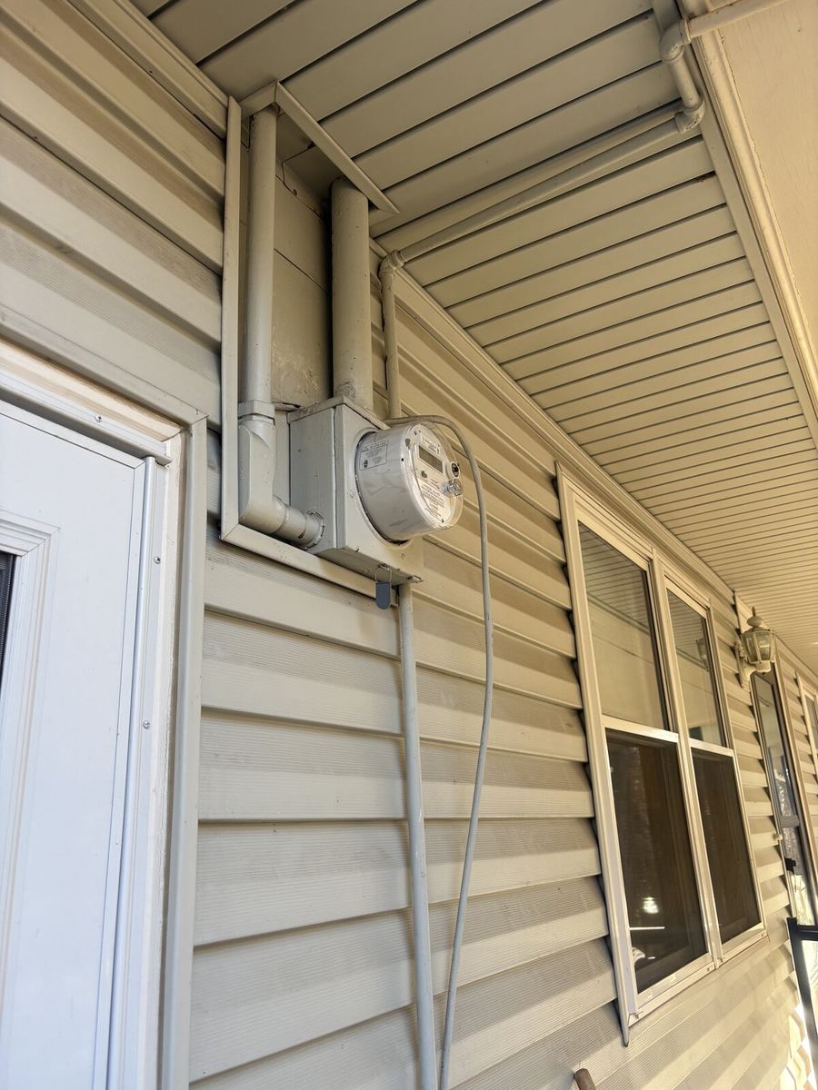 Outdoor service entrance install